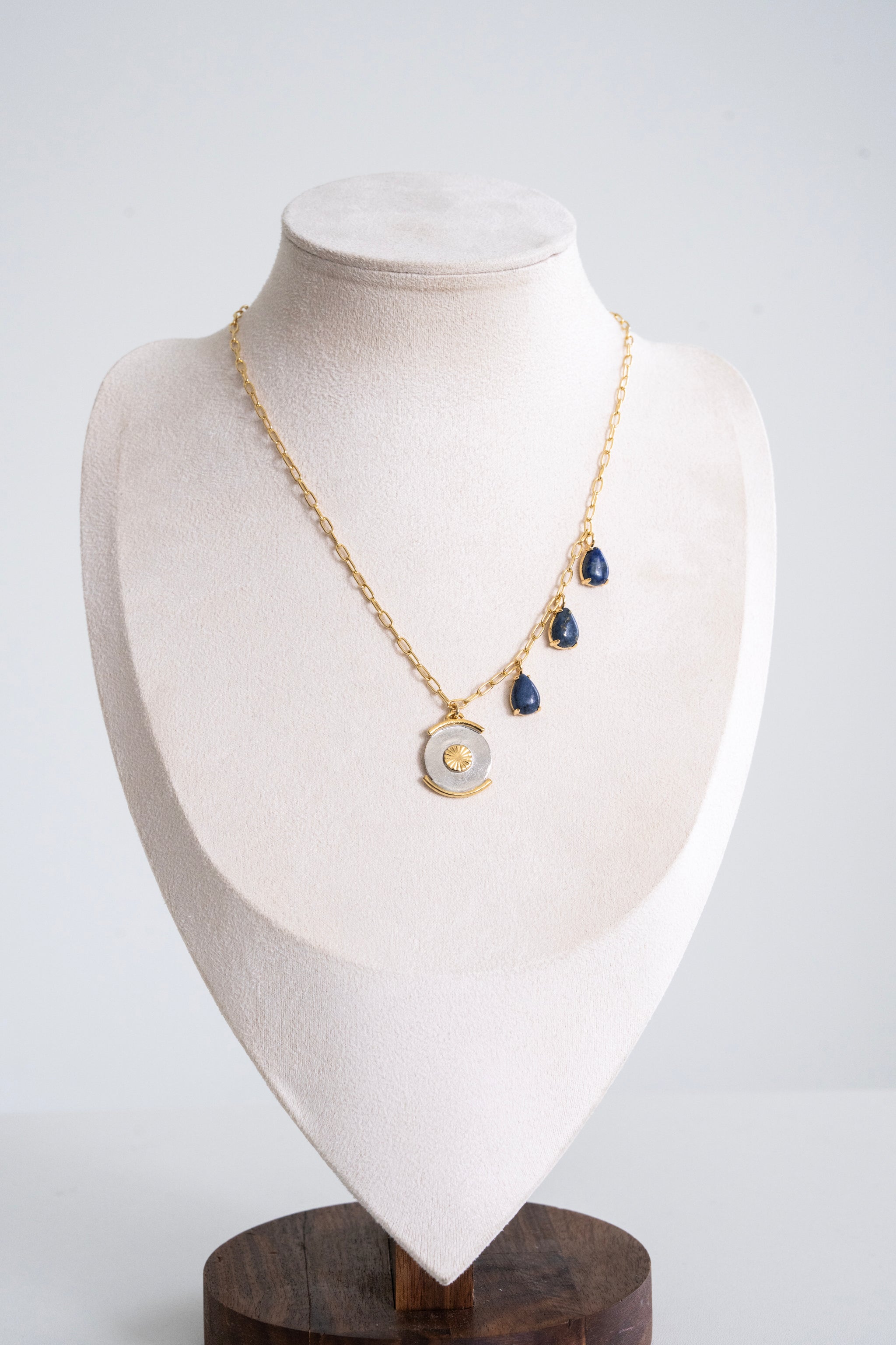 One of a Kind #29 Lapis Teardrop Necklace
