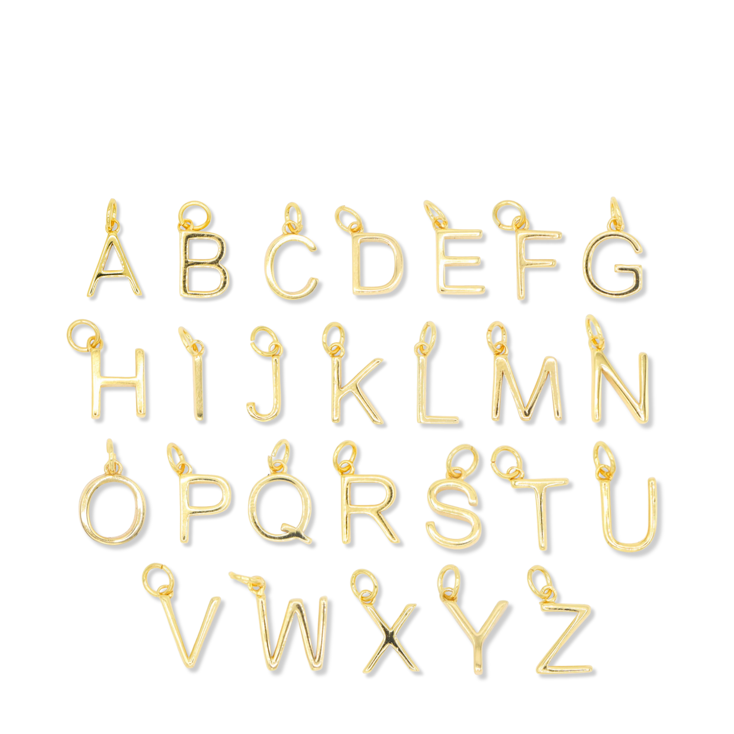 Arial & Old English Letter Charms