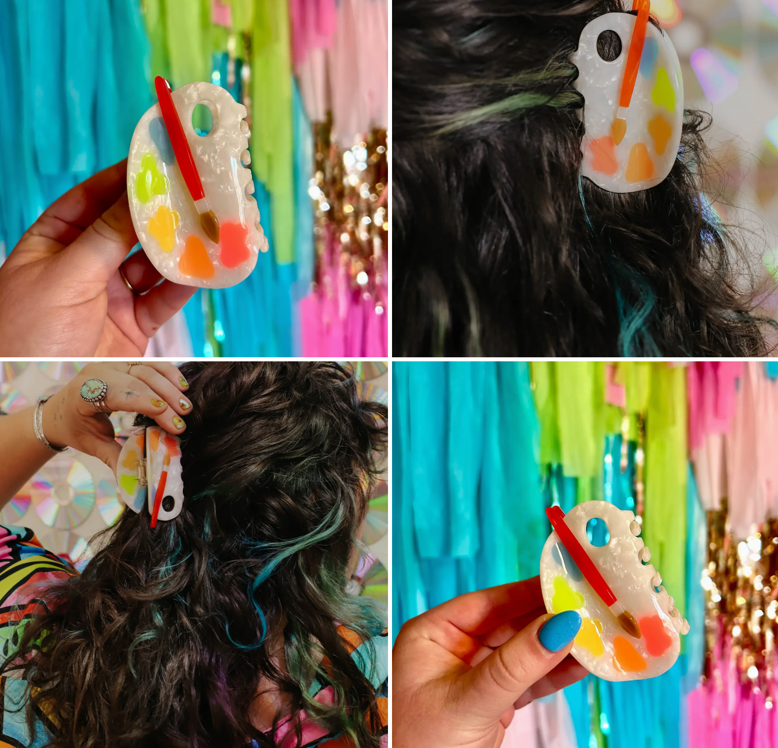 Paint Palette Hair Claw