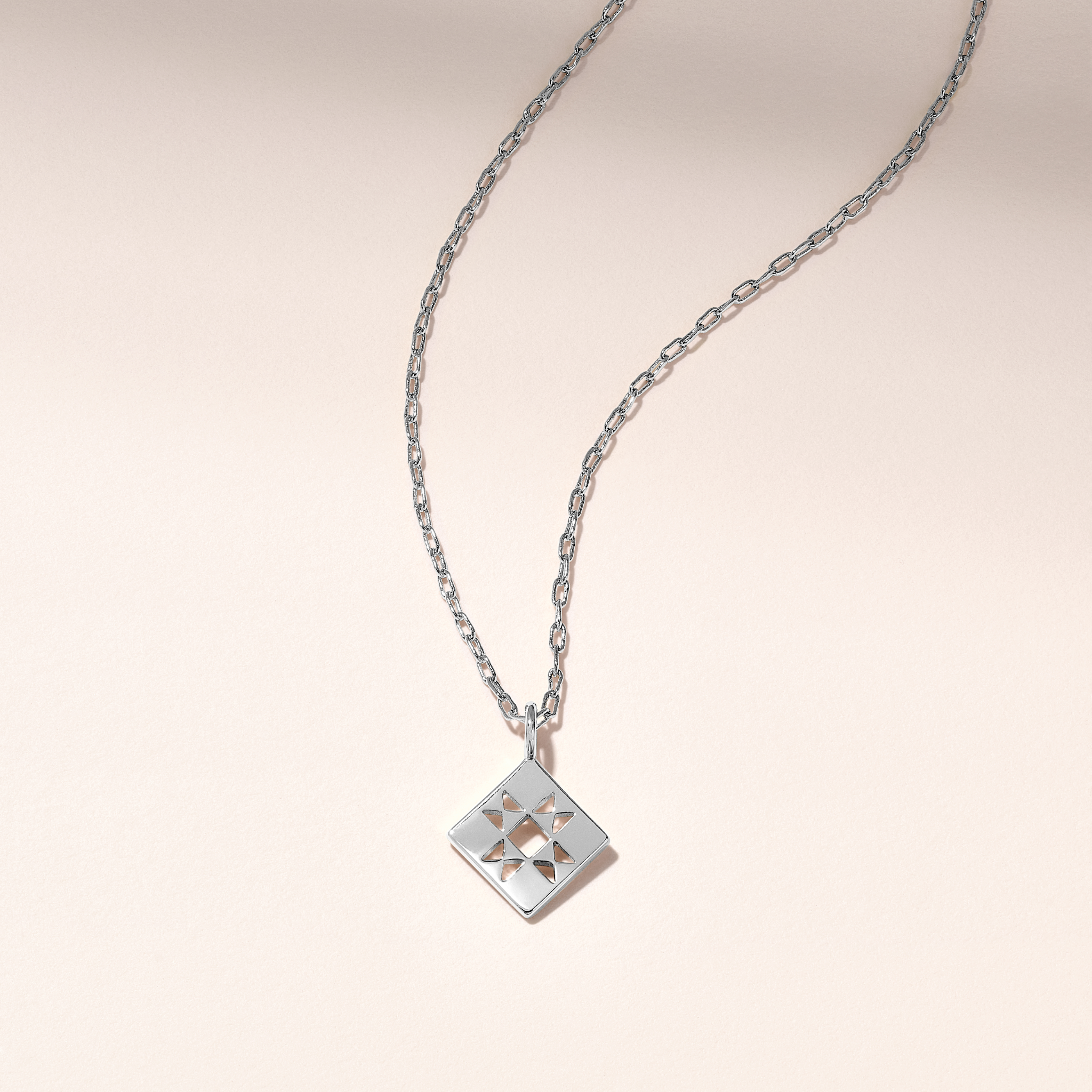 Quilt Charm Necklace