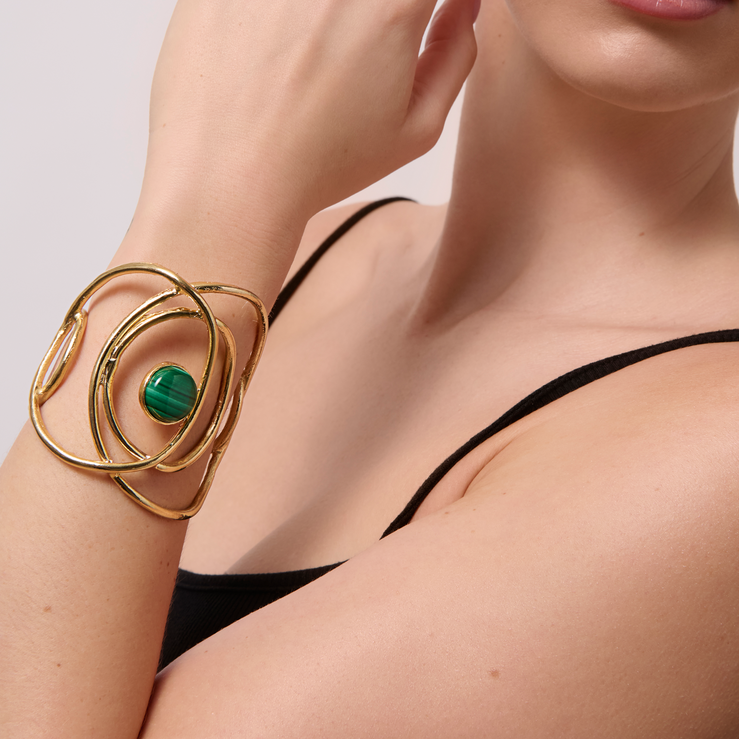 Halo Cuff with Turquoise