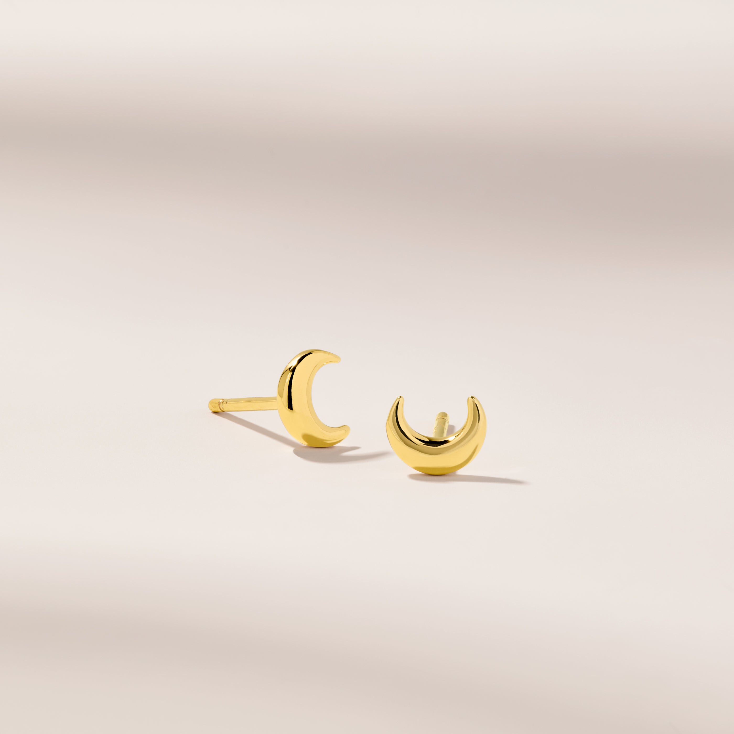 Crescent Moon Stud Earrings