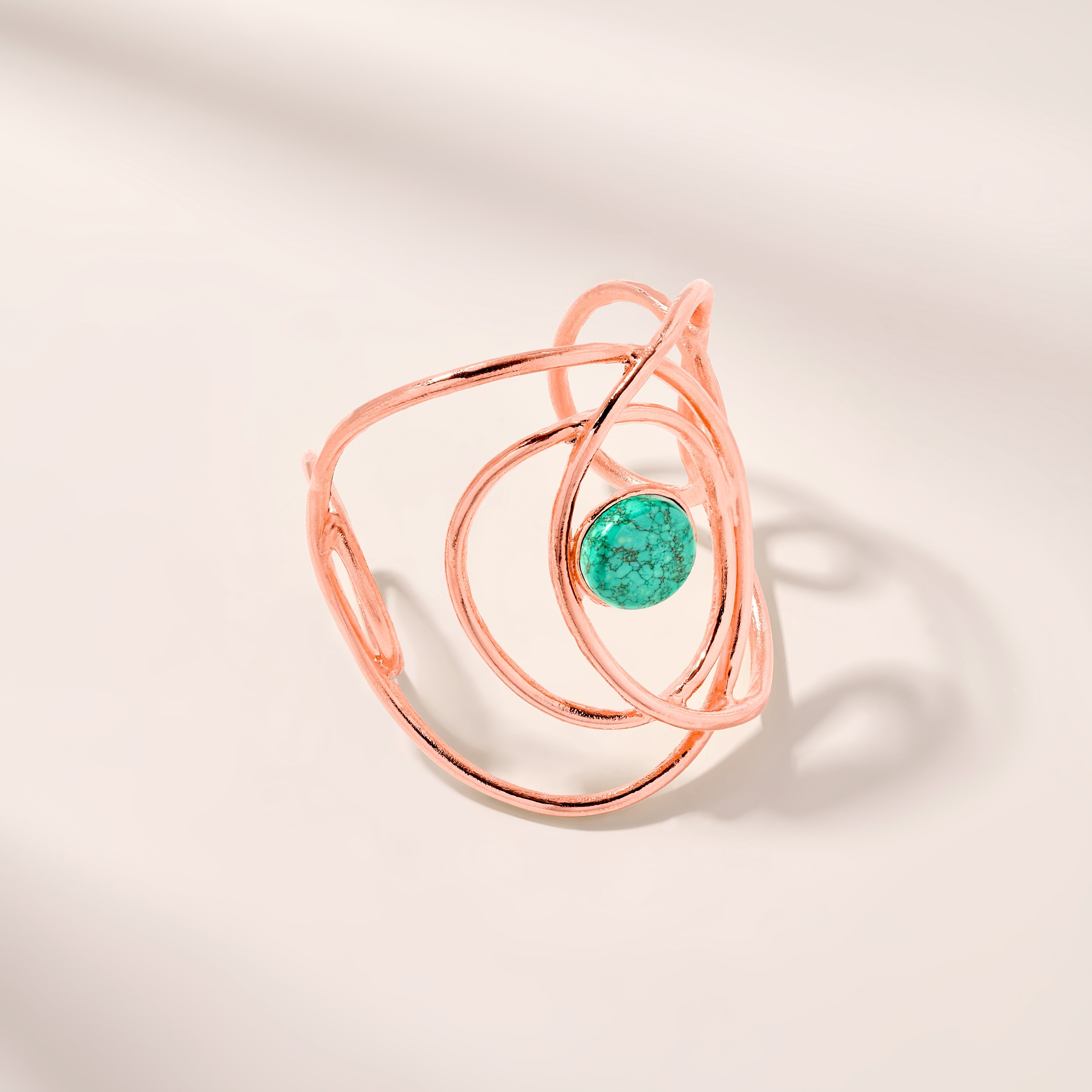 Halo Cuff with Turquoise