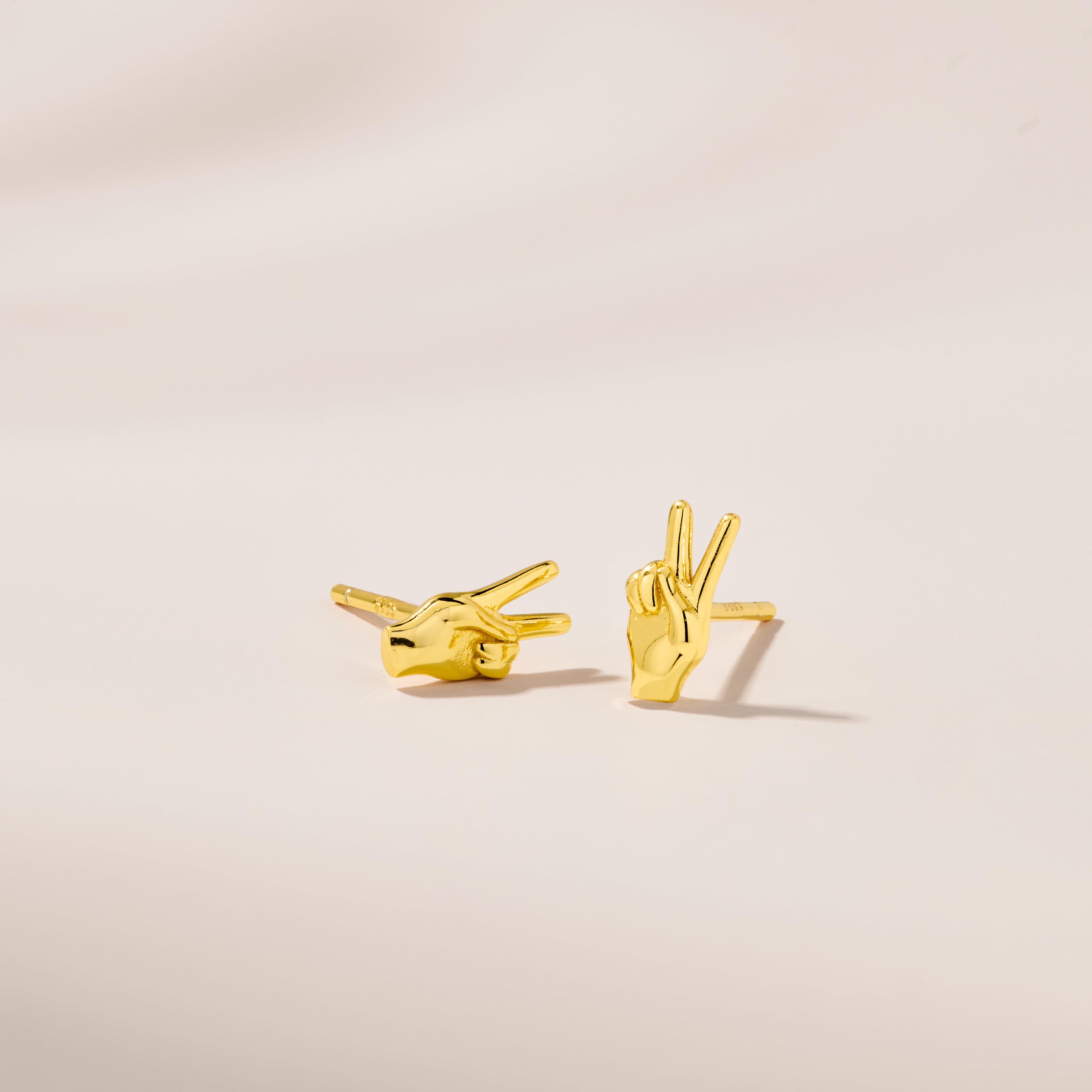Peace Sign Stud Earrings