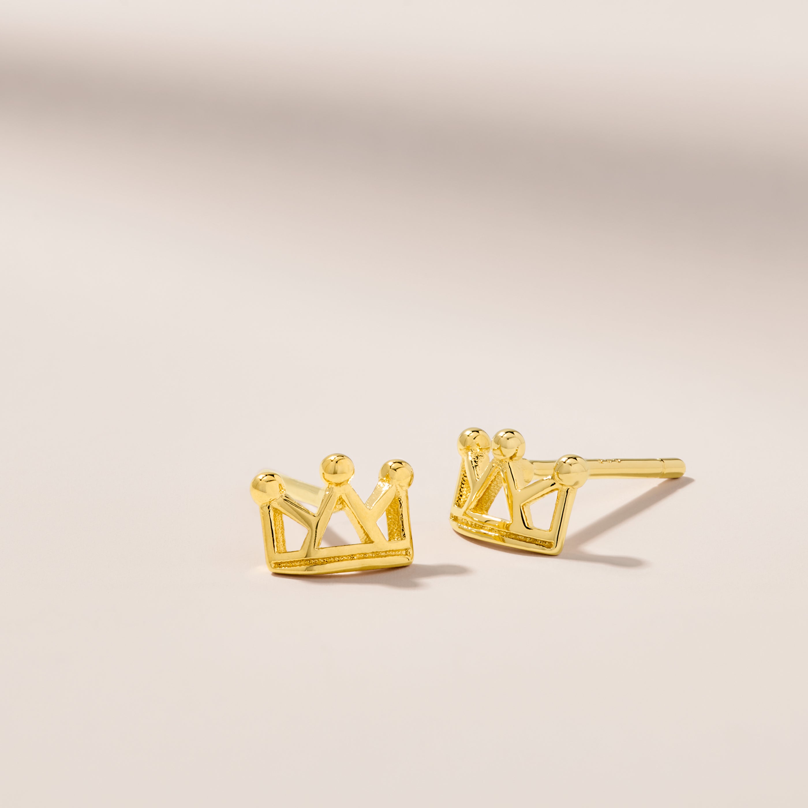Tiny Crown Stud Earrings