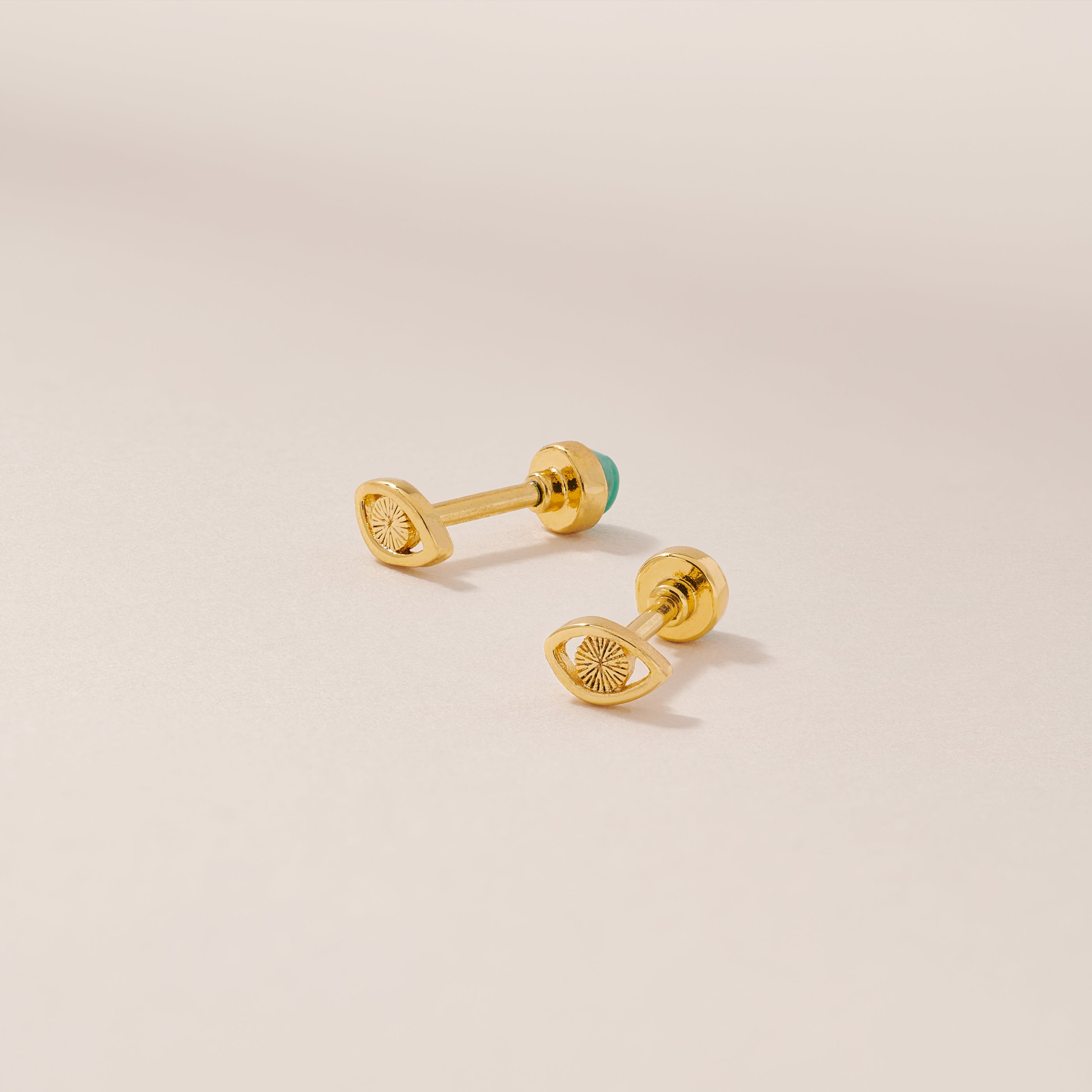Twin Flame Studs Evil Eye / Turquoise