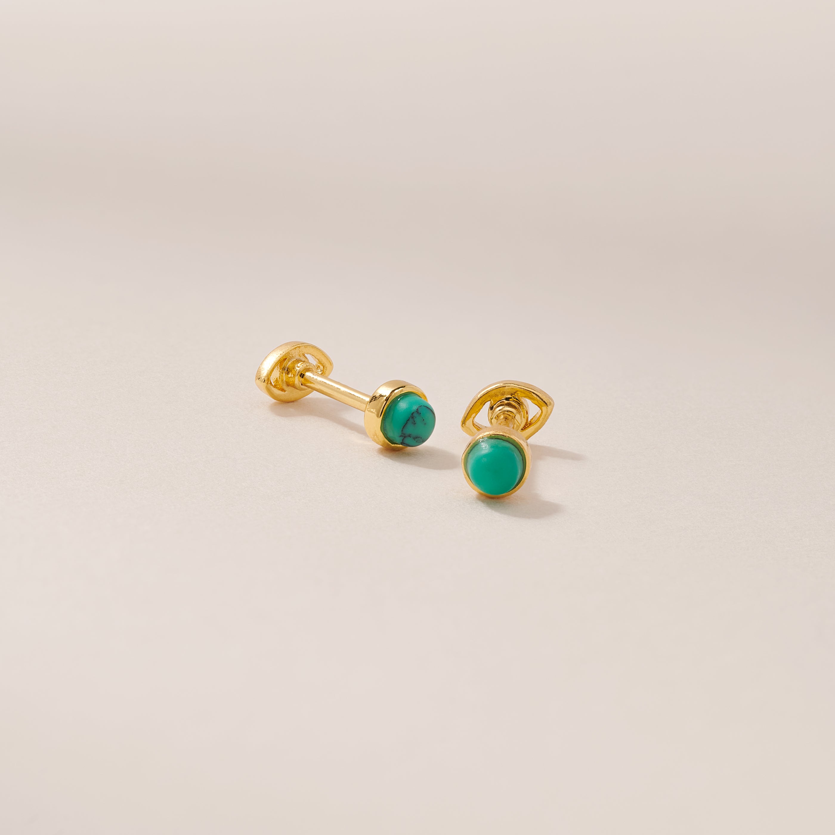Twin Flame Studs Evil Eye / Turquoise