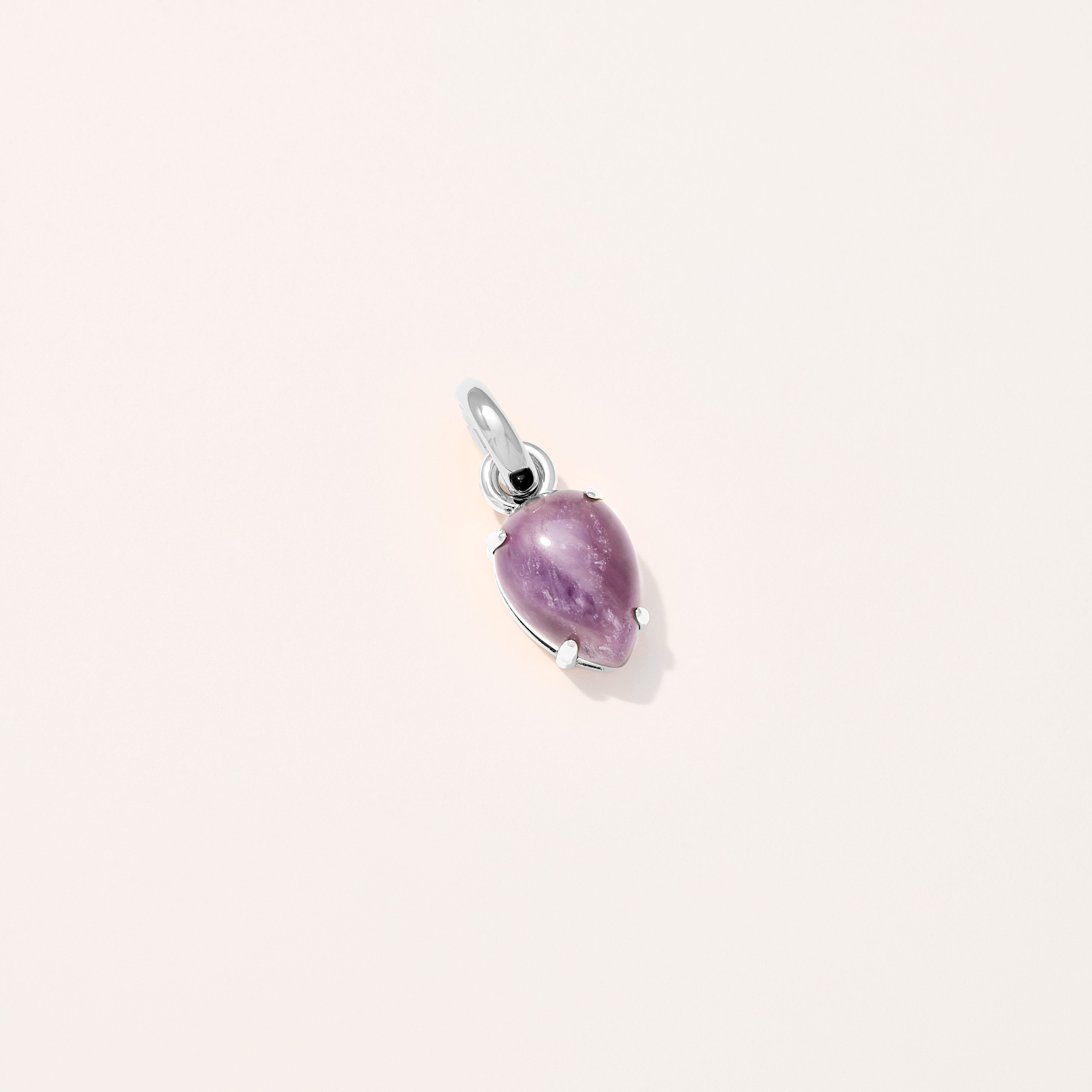 Amethyst Teardrop Charm