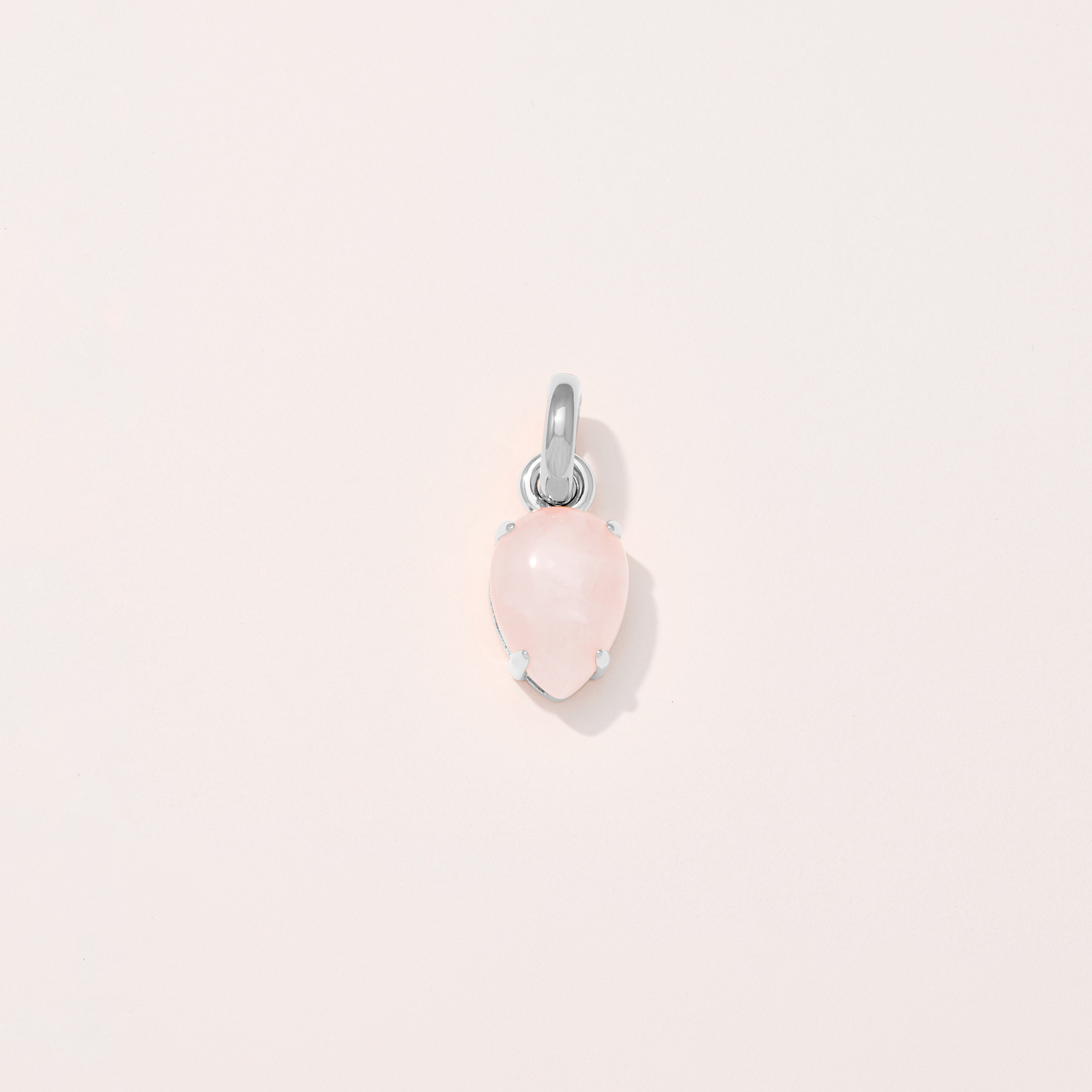 Rose Quartz Teardrop Charm