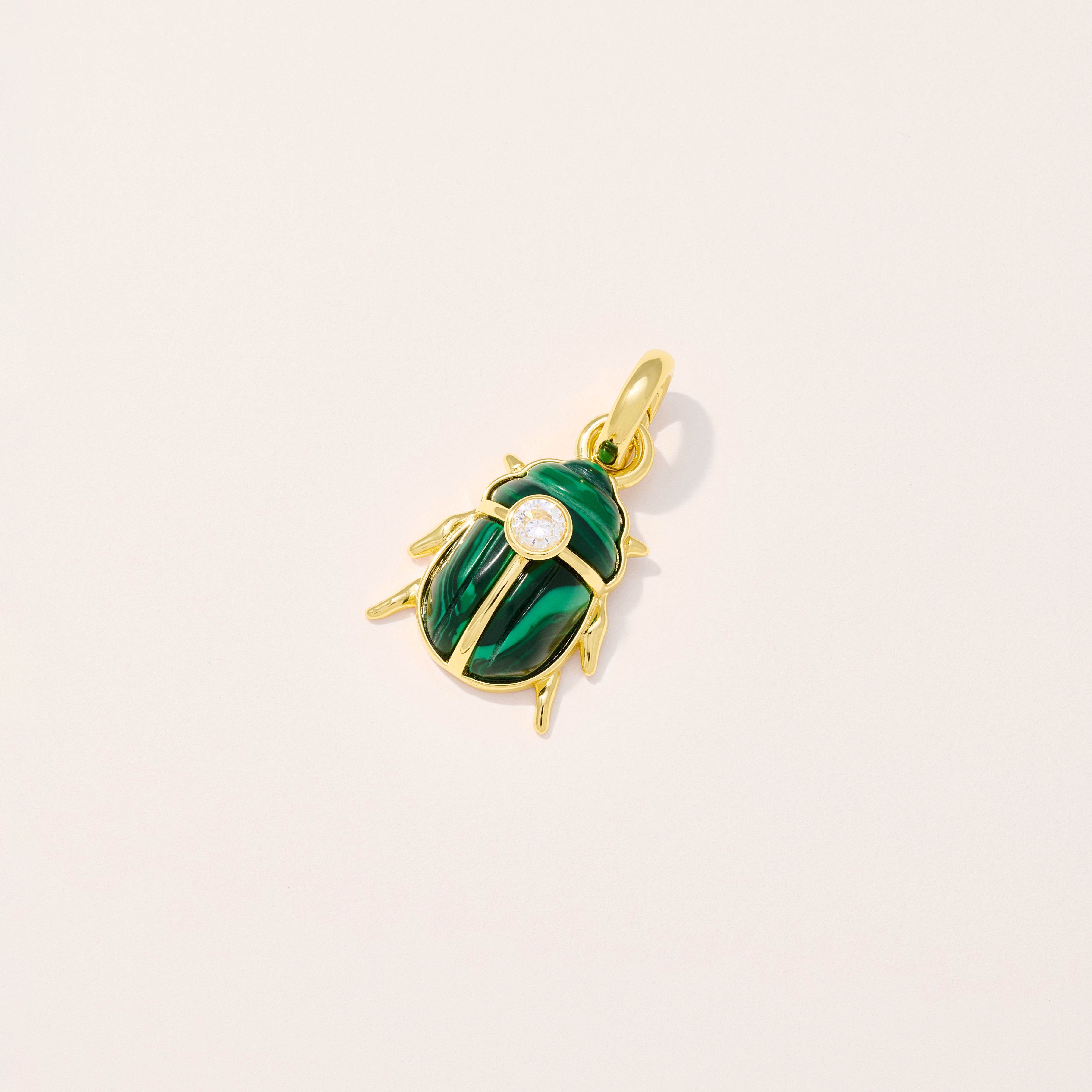 Malachite Scarab Beetle Charm