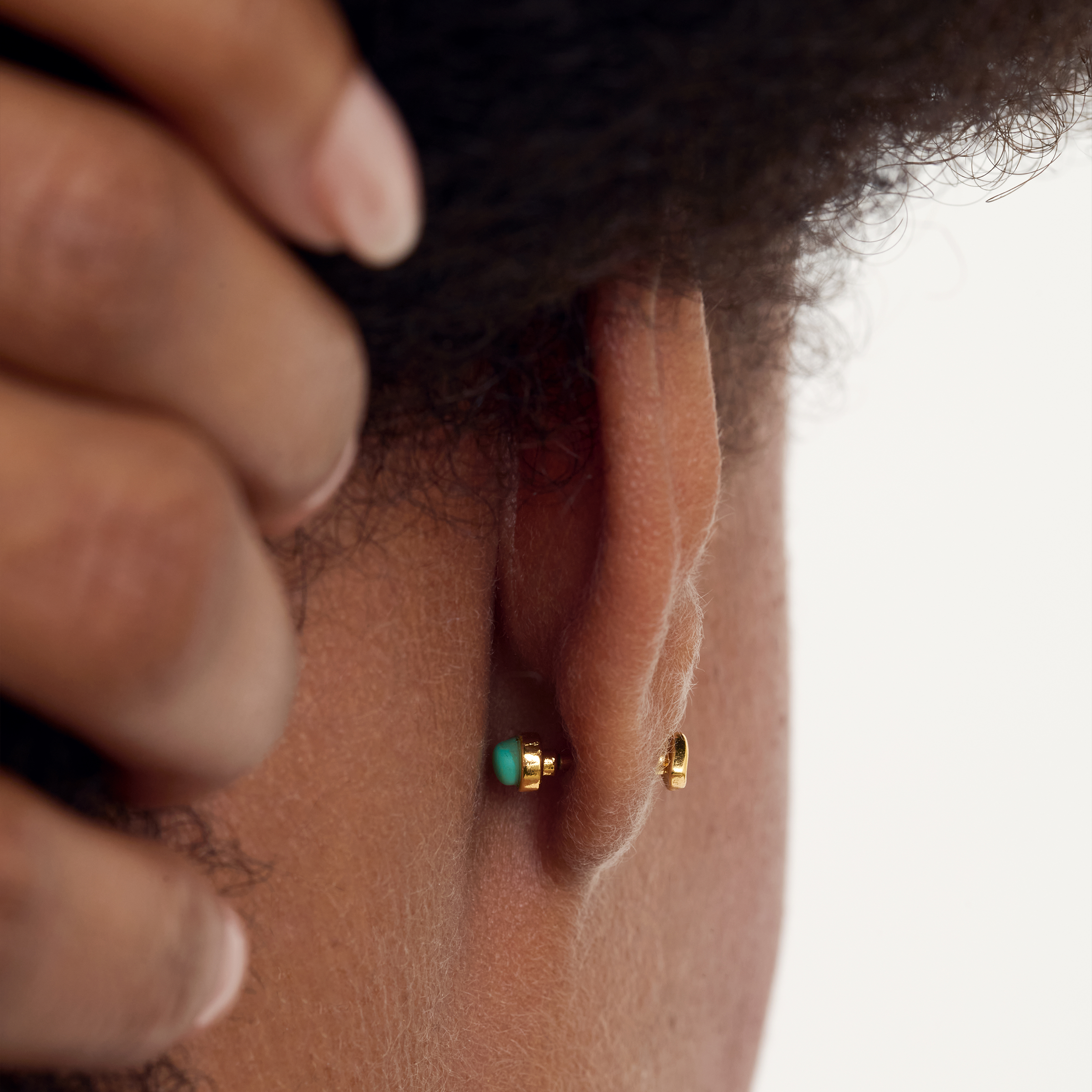 Twin Flame Studs Evil Eye / Turquoise