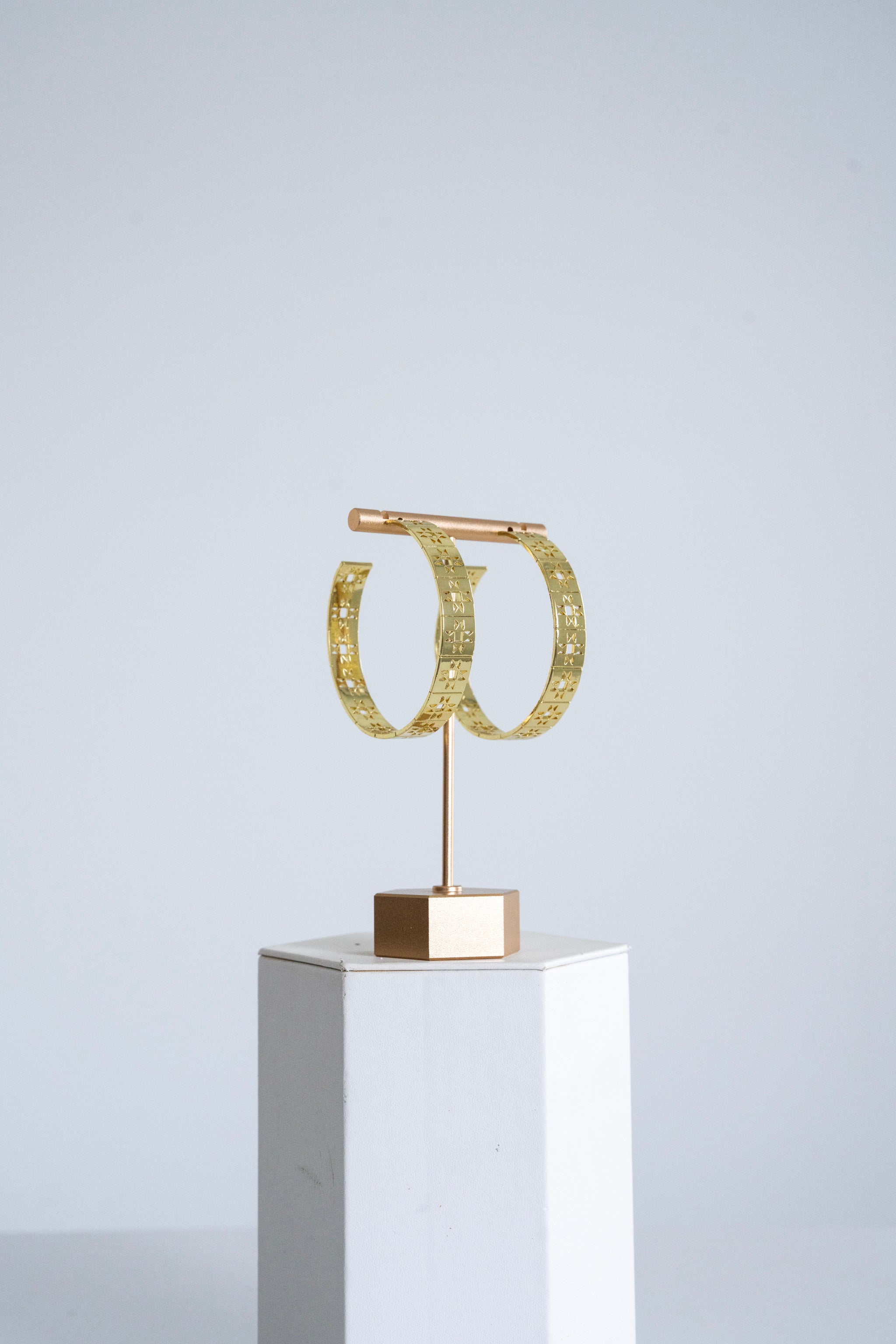 073 Patchwork Hoop Earring