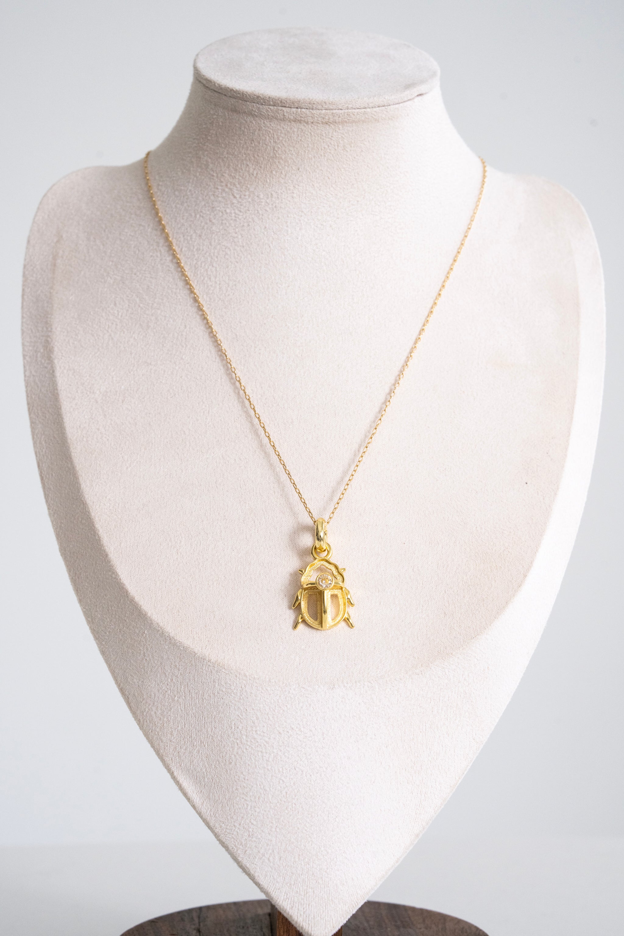164 Scarab Skeleton Thin Chain Necklace