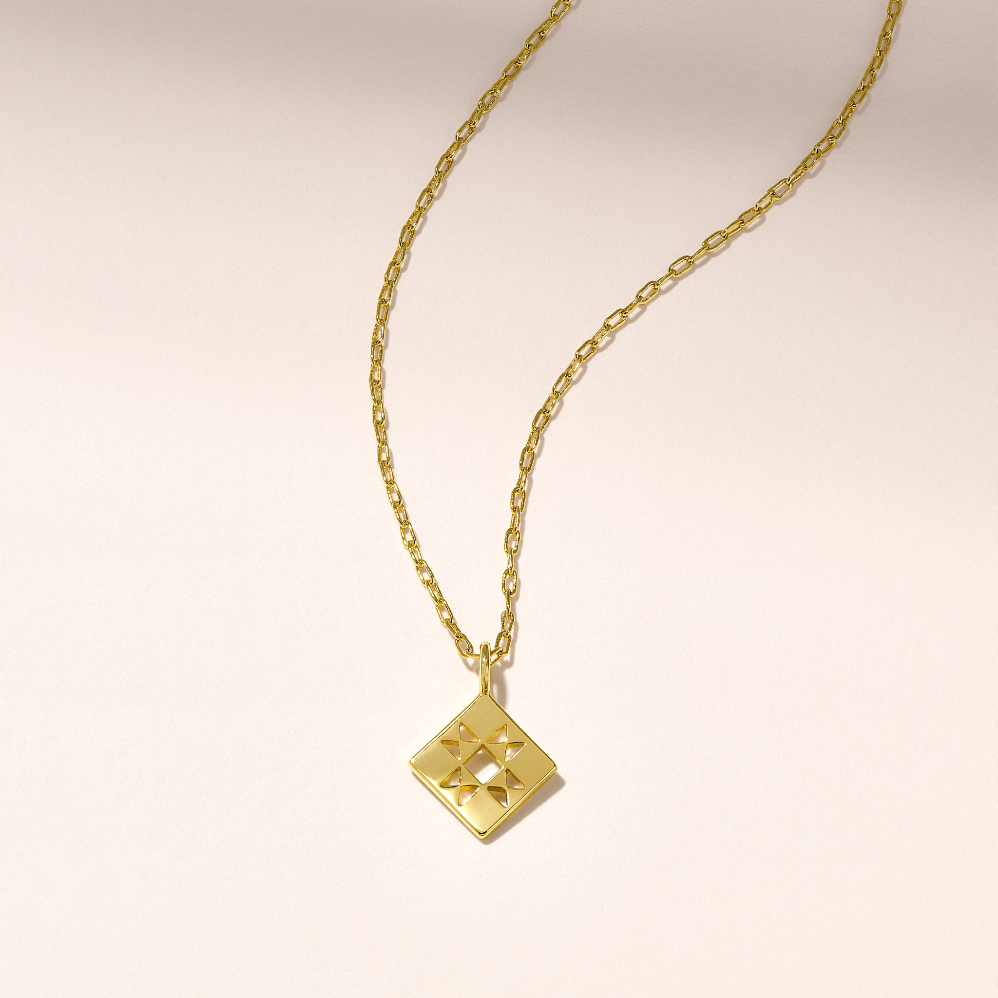 Quilt Charm Necklace
