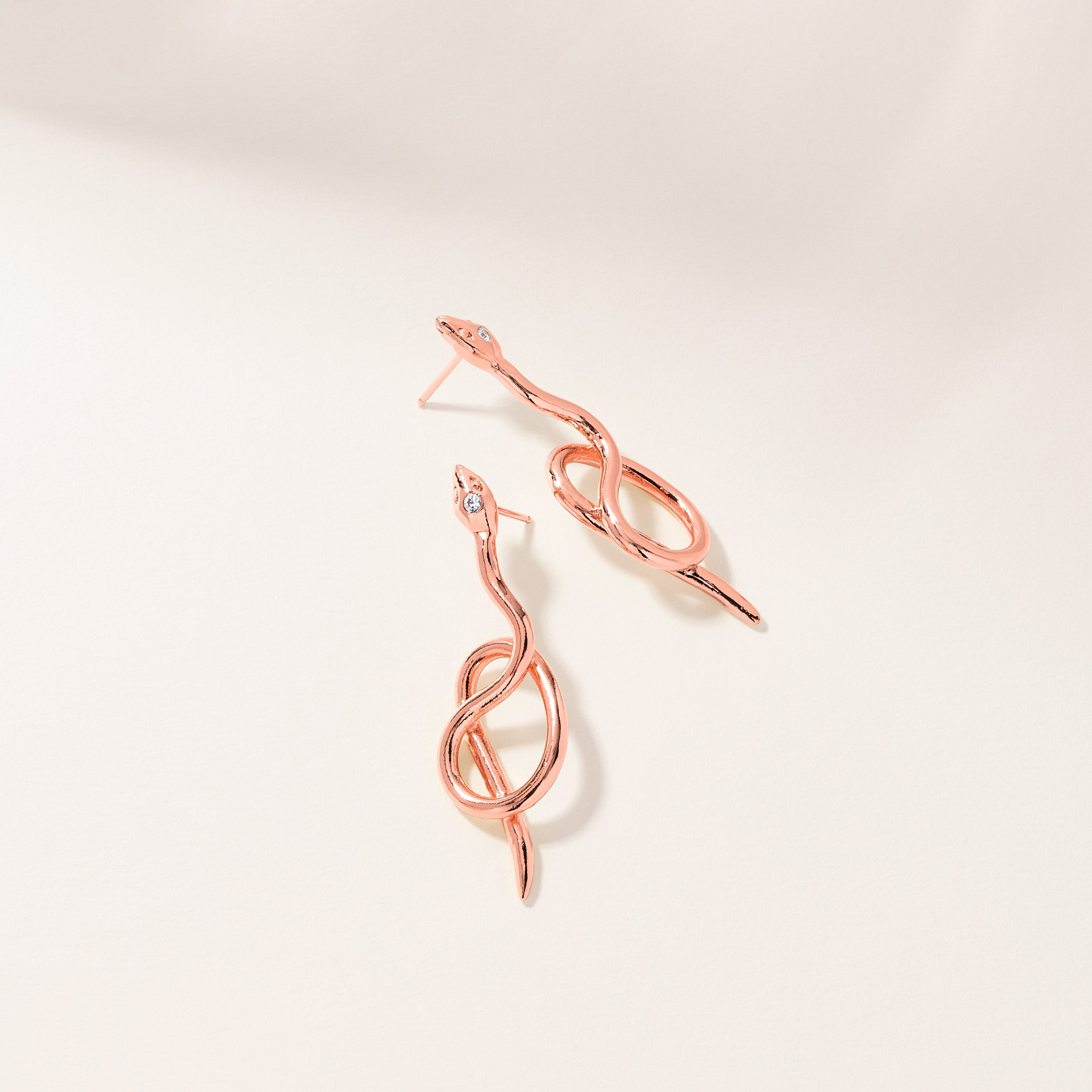 Coiled Serpent Snake Earrings with Birthstones