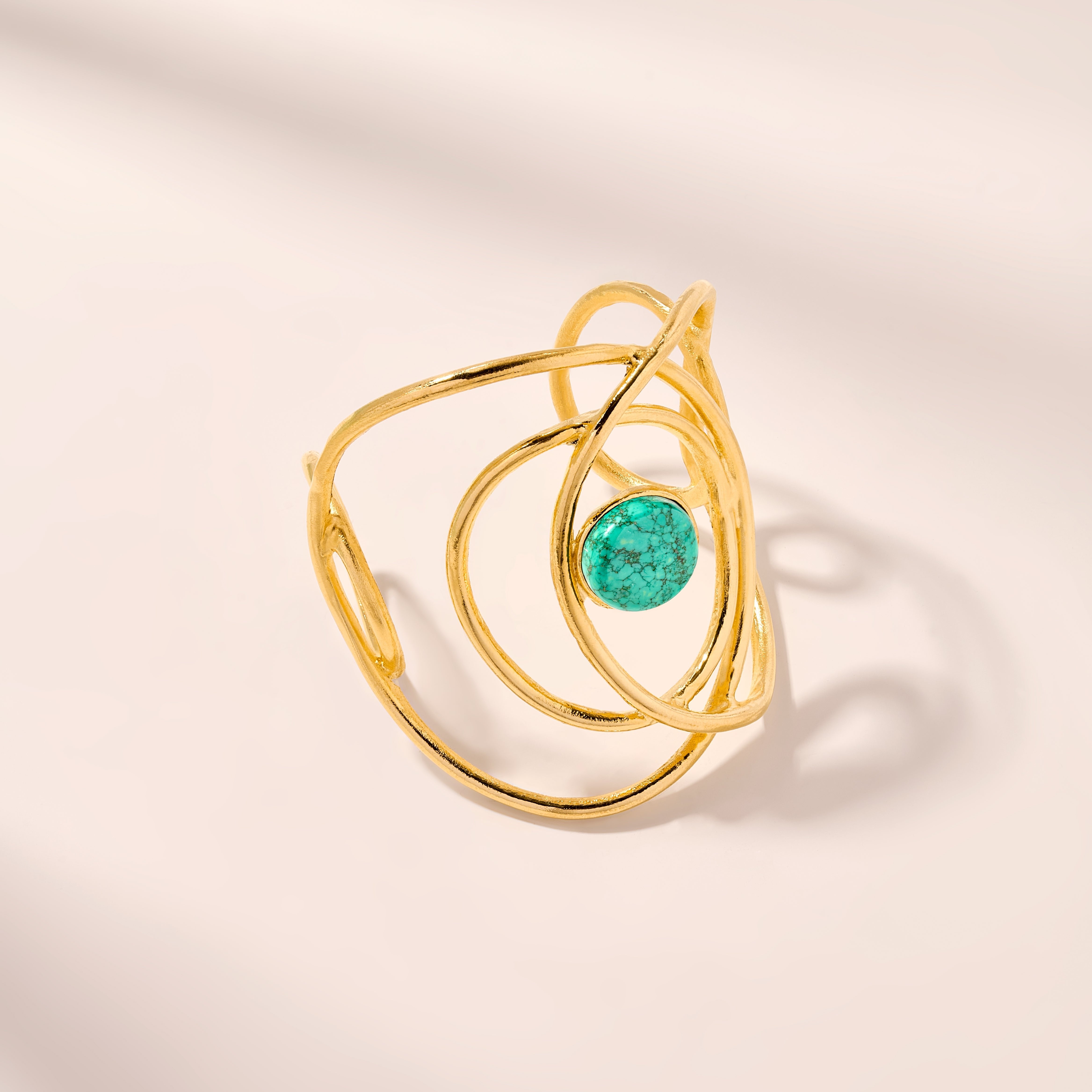 Halo Cuff with Turquoise