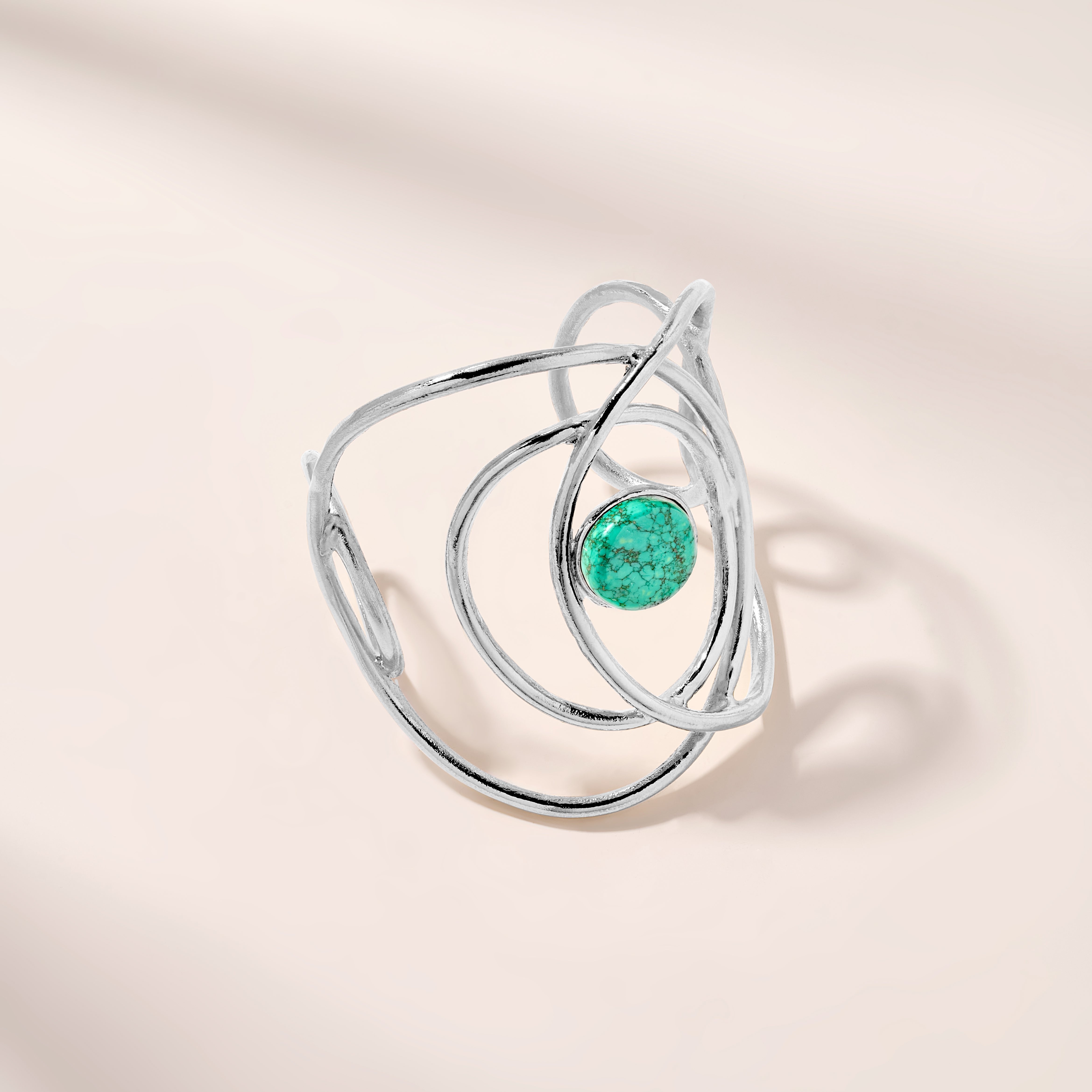 Halo Cuff with Turquoise