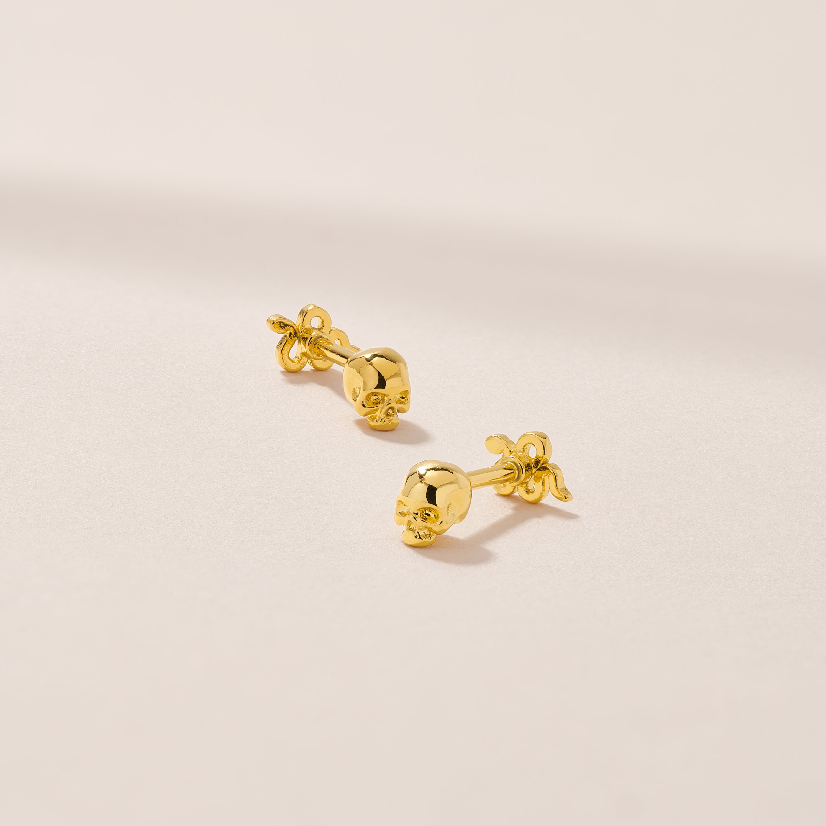 Twin Flame Studs Serpent / Skull