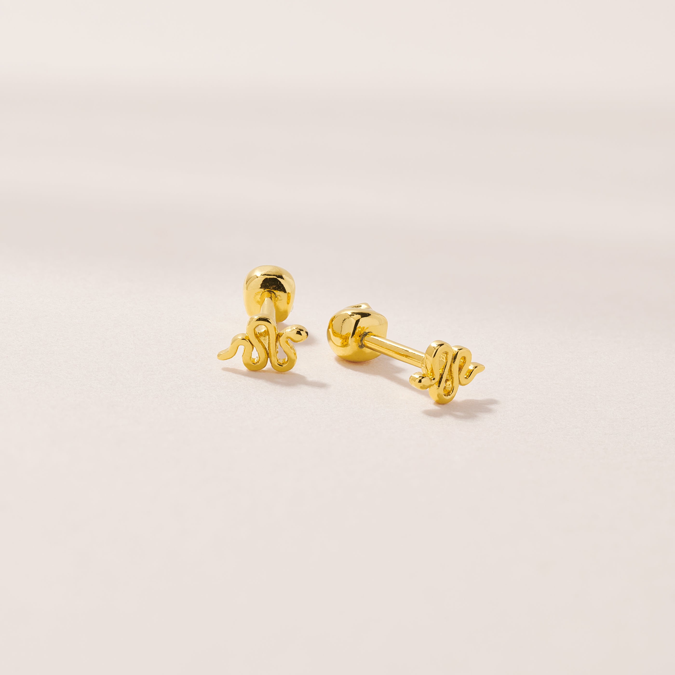Twin Flame Studs Serpent / Skull