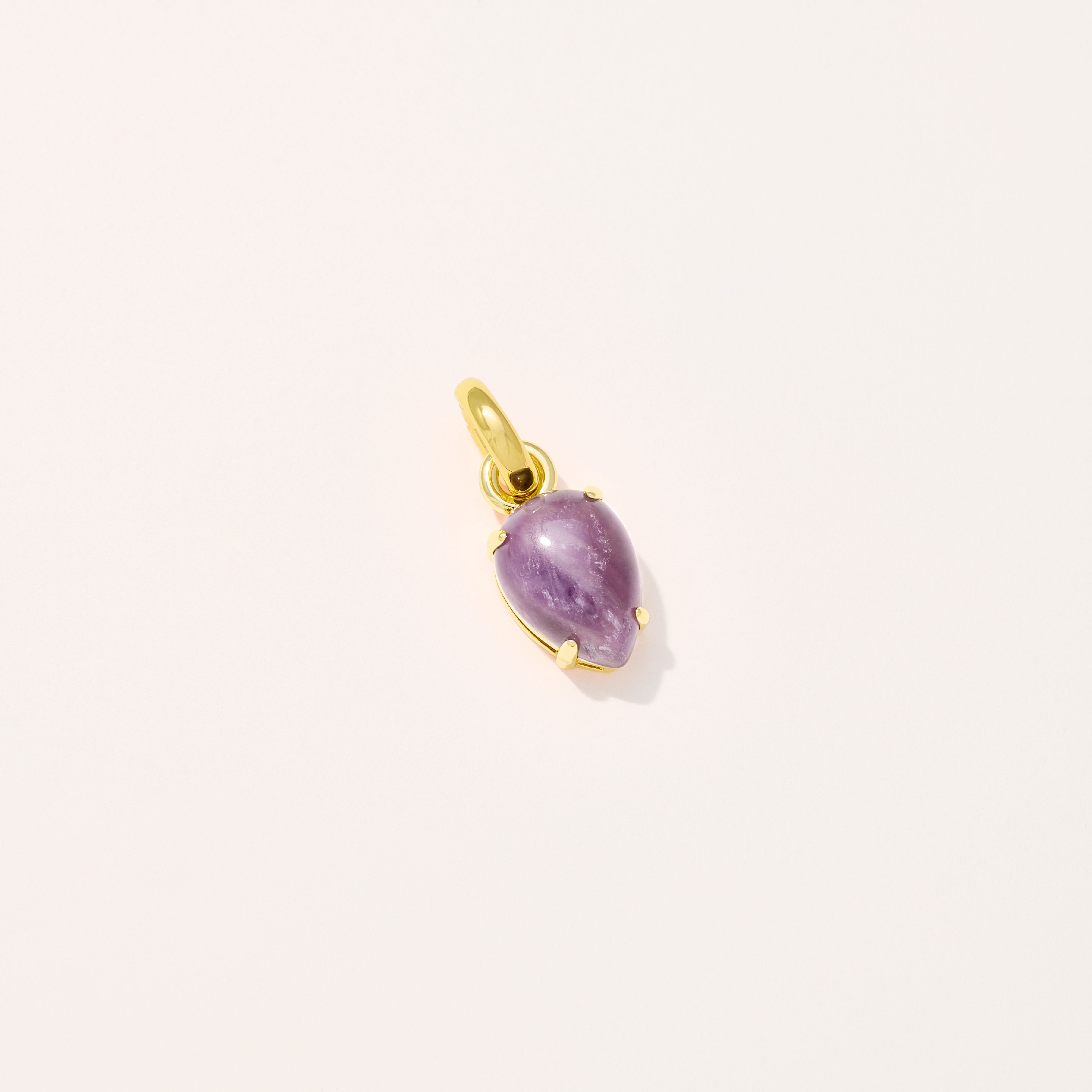 Amethyst Teardrop Charm