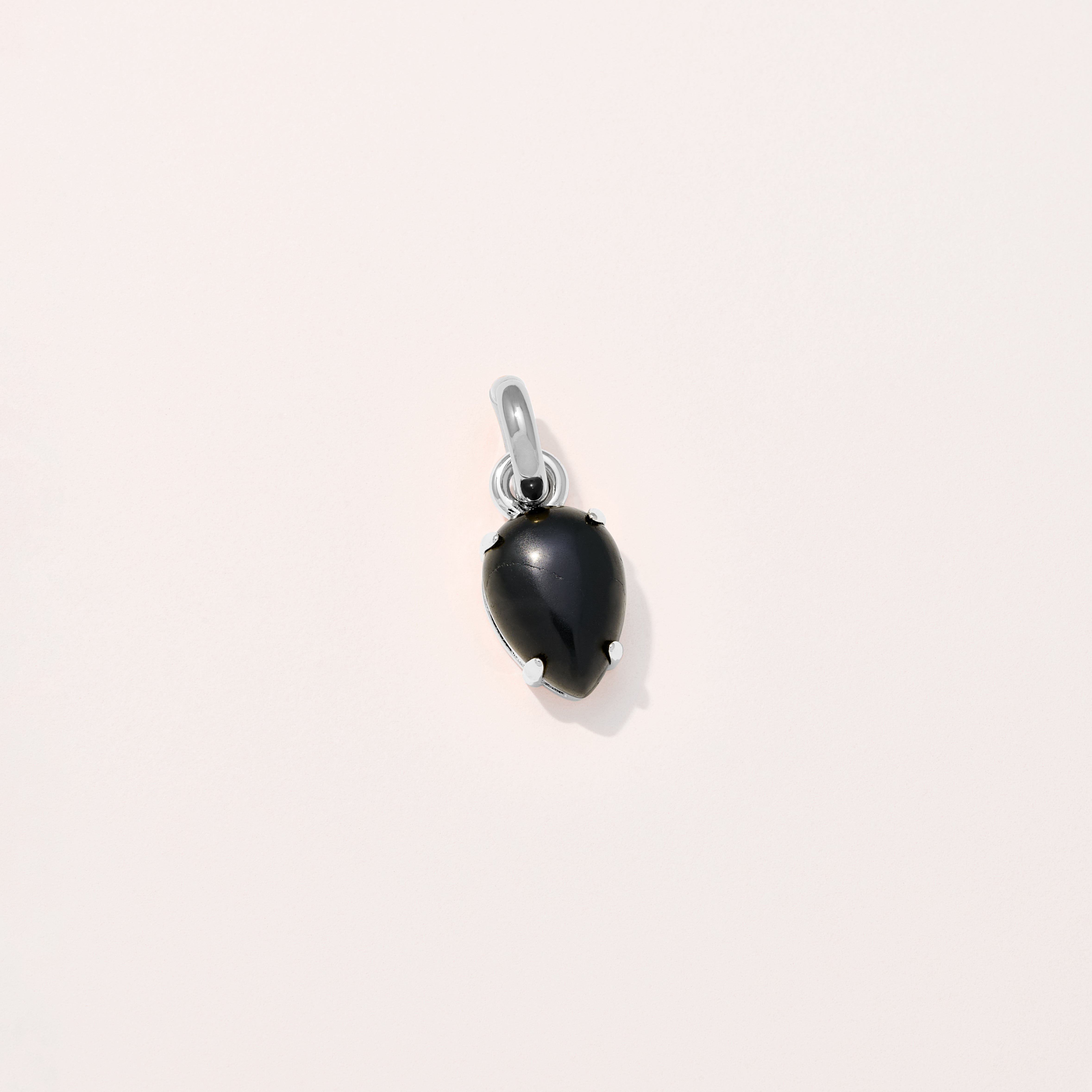 Black Onyx Teardrop Charm
