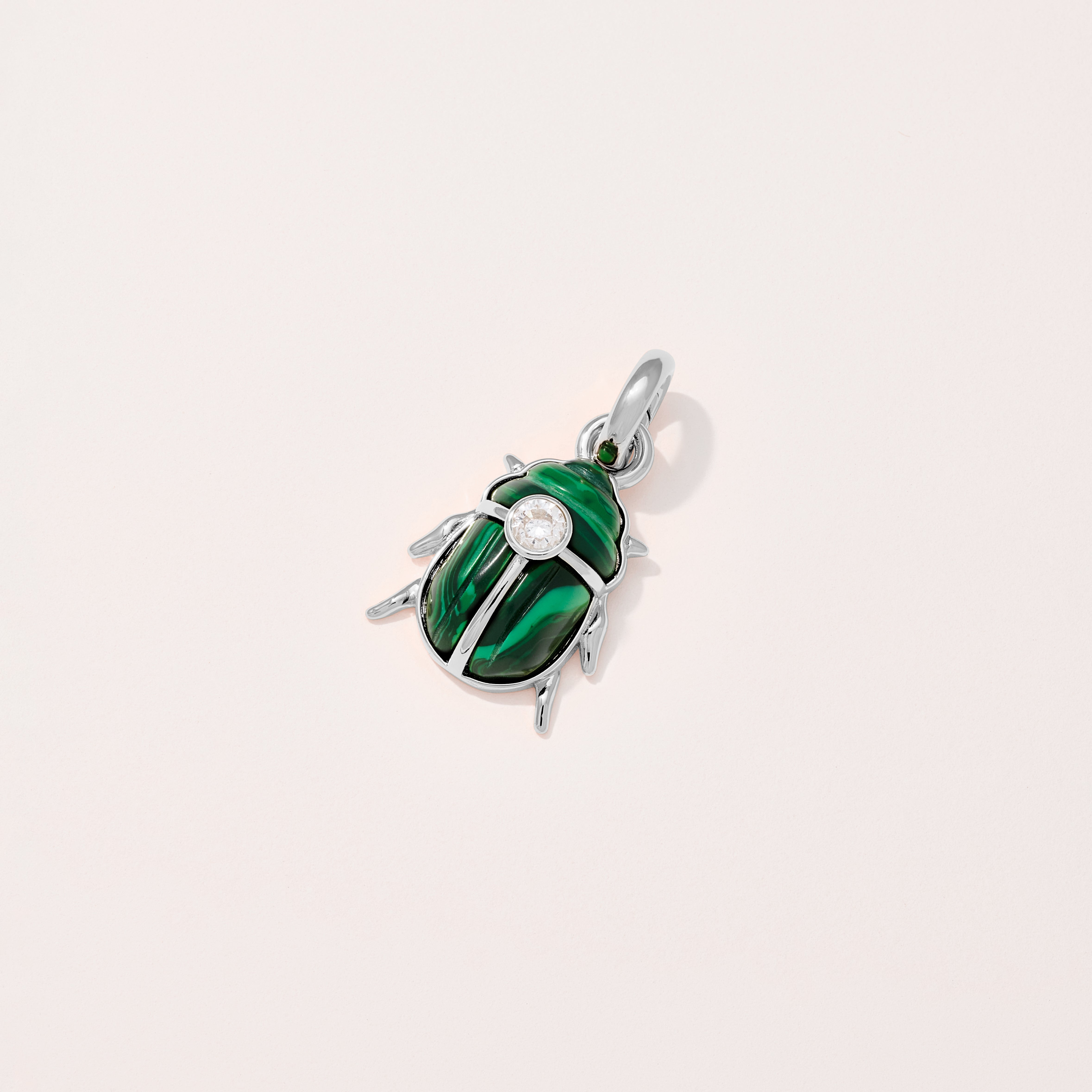Malachite Scarab Beetle Charm