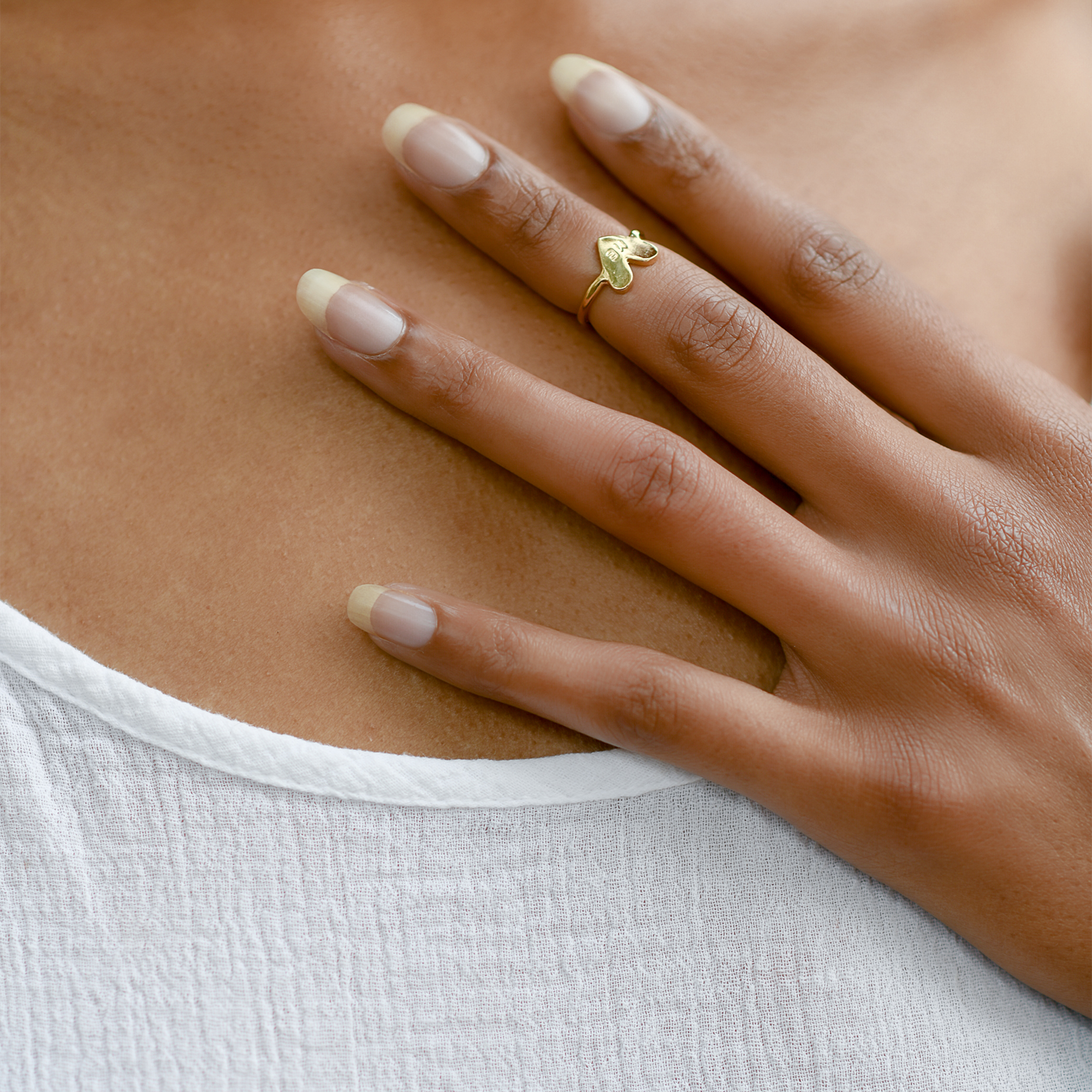 Heart midi ring deals